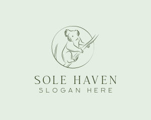 Koala Tree Drawing logo design