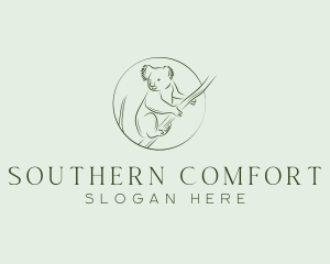 Koala Tree Drawing logo design