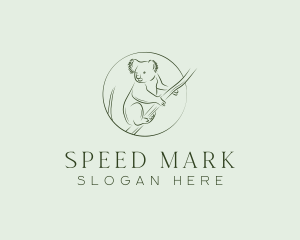 Koala Tree Drawing logo design