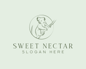 Koala Tree Drawing logo design