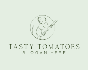 Koala Tree Drawing logo design