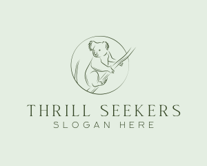 Koala Tree Drawing logo design