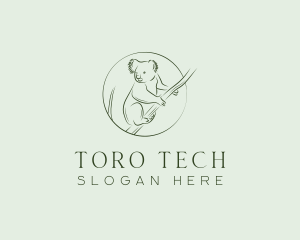 Koala Tree Drawing logo design