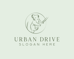 Koala Tree Drawing logo design