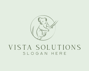 Koala Tree Drawing logo design