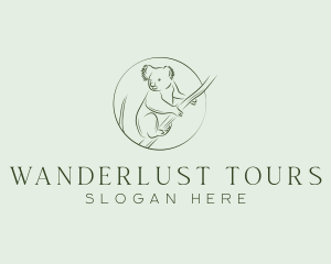 Koala Tree Drawing logo design