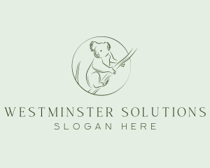 Koala Tree Drawing logo design