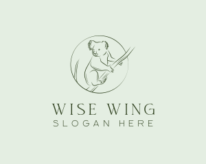 Koala Tree Drawing logo design