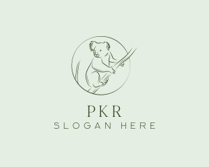 Koala Tree Drawing logo design