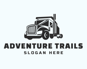 Trailer Truck Logistics logo design