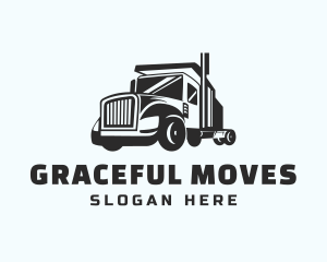 Trailer Truck Logistics logo design