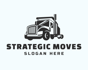 Trailer Truck Logistics logo design