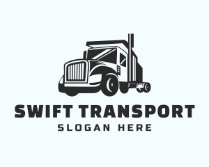 Trailer Truck Logistics logo design