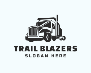 Trailer Truck Logistics logo design