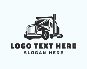Freight - Trailer Truck Logistics logo design