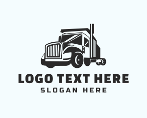 Truckload - Trailer Truck Logistics logo design