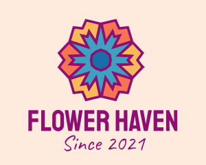 Modern Geometric Flower  logo design