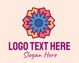 Modern Geometric Flower  Logo