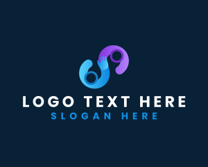 People Communication Support logo design