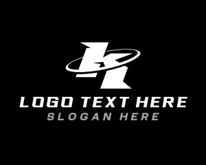 Swoosh - Orbit Tech Letter K logo design