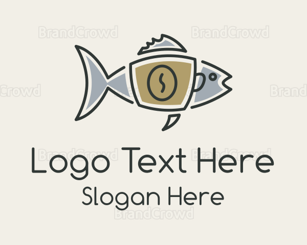 Tuna Fish Coffee Cup Logo