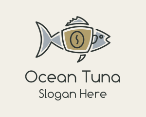 Tuna - Tuna Fish Coffee Cup logo design