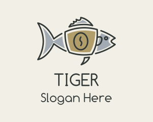 Espresso - Tuna Fish Coffee Cup logo design