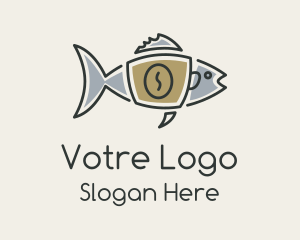 Bistro - Tuna Fish Coffee Cup logo design