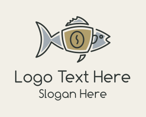 Lake - Tuna Fish Coffee Cup logo design