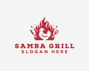 Chicken Barbecue Grill logo design