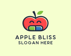 Apple Medicine Pill logo design