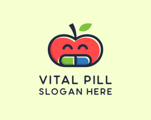 Pill - Apple Medicine Pill logo design