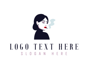 Tobacco - Smoking Woman Tobacco logo design