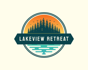 Lake - Forest Lake Sunrise logo design