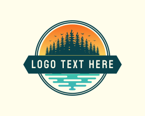 Lake - Forest Lake Sunrise logo design