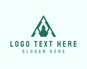 Summit - Mountain Peak Forest logo design