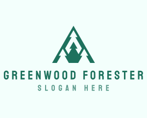 Mountain Peak Forest  logo design