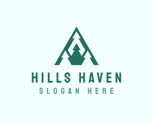 Mountain Peak Forest  logo design