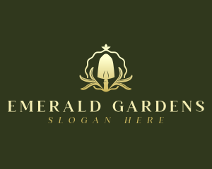 Gardening Plant Shovel logo design