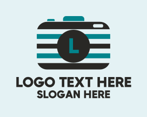 Picture - Striped Camera Lettermark logo design