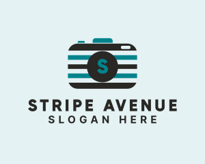 Striped - Photography Camera Vlogger logo design