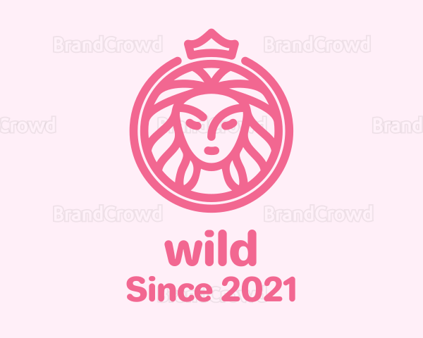 Crown Woman Beauty Logo