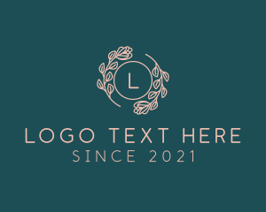 Home Decor - Beauty Floral Wreath logo design