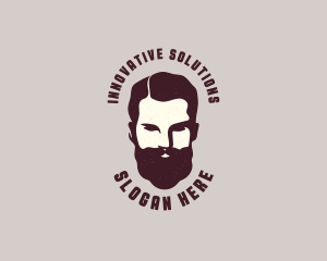 Male Barber Beard Logo