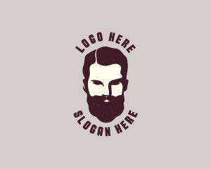 Male Barber Beard Logo