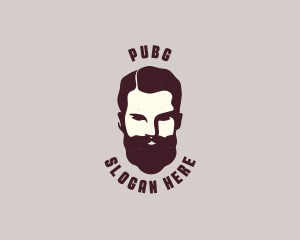 Male Barber Beard Logo