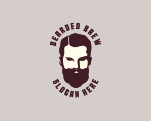 Male Barber Beard logo design