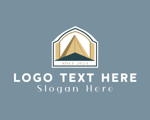 Builder - Abstract Real Estate Pyramid logo design