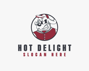 Angry Varsity Dog logo design