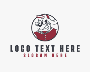 Dog - Angry Varsity Dog logo design